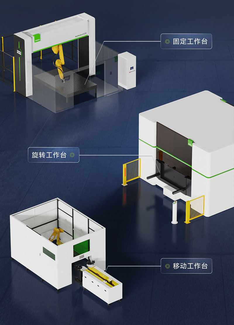 三维机器人激光切割机,三维激光切割机,3D激光切割机,多工作台可选