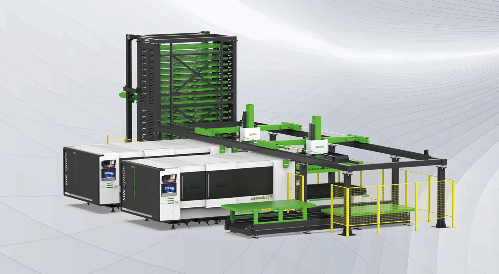 板材激光切割自动上下料解决方案